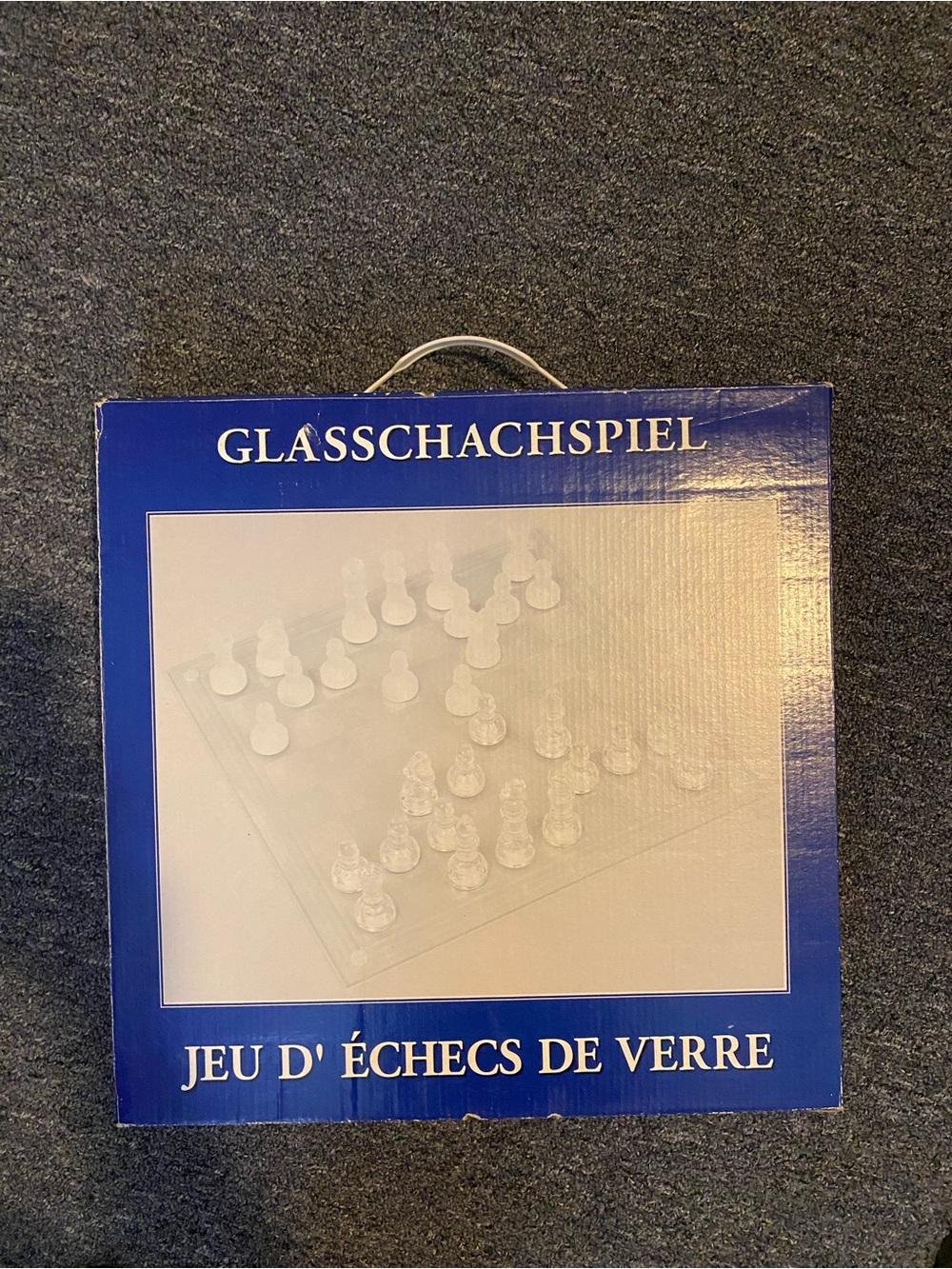 Glass Chess Set - Clear Glass Chessboard and Pieces